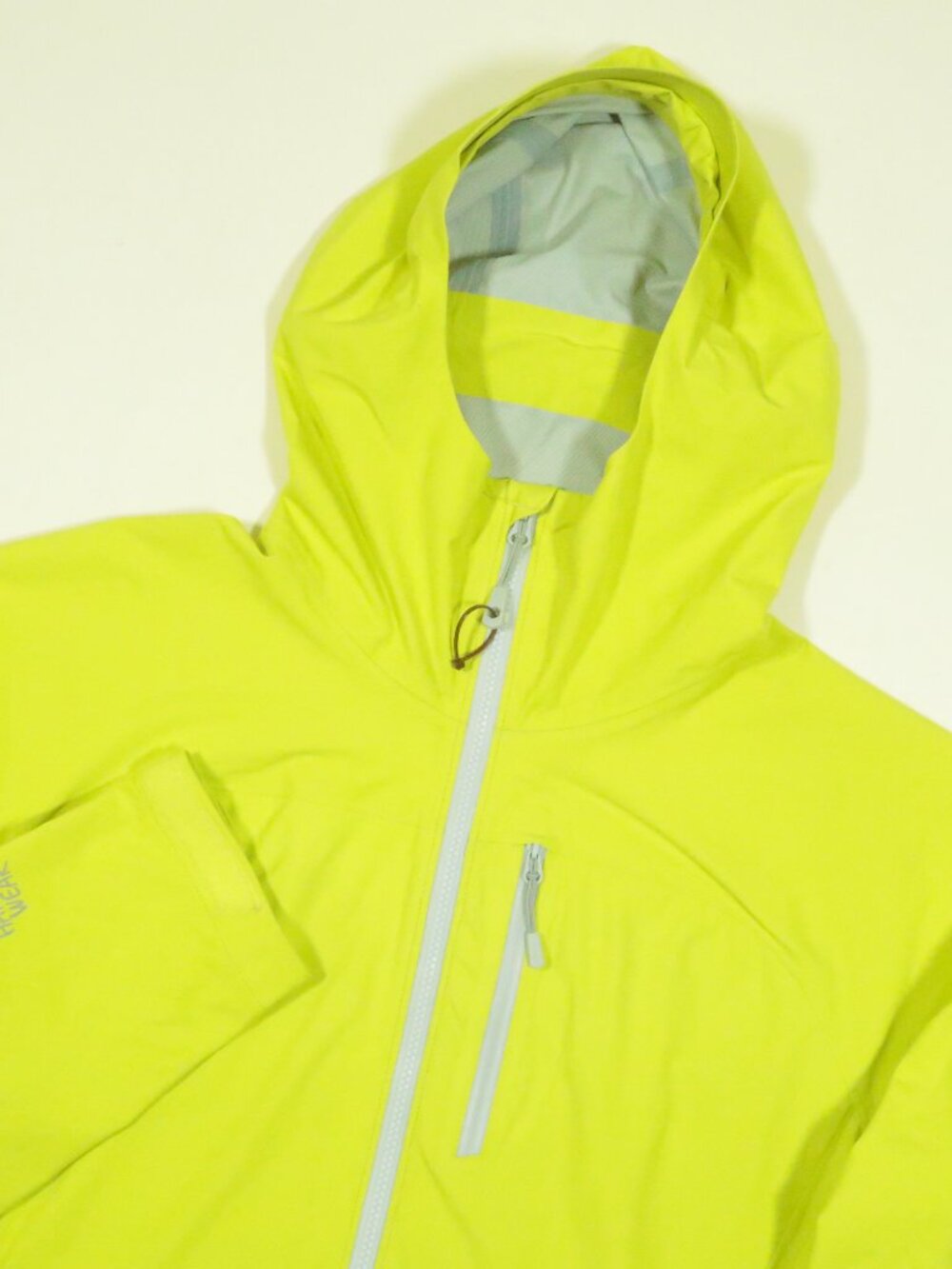 Mountain Hardwear Stretch Ozonic Rain Jacket Womens L Yellow Hi Vis Volt